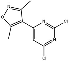 2,4-DICHLORO-6-(3,5-DIMETHYL-ISOXAZOL-4-YL)PYRIMIDINE 结构式