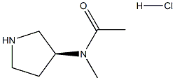 (S)-N-甲基-N-(吡咯烷-3-基)乙酰胺盐酸盐 结构式