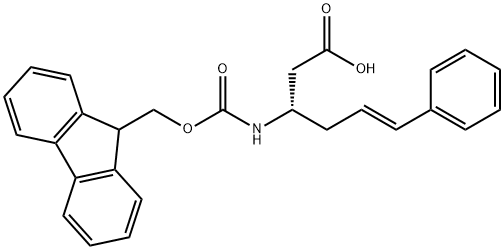 FMOC-S-3-氨基-(6-苯基)-5-己烯酸 结构式