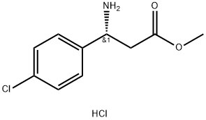 (R)-3-氨基-3-(4-氯苯基)丙酸甲酯盐酸盐 结构式