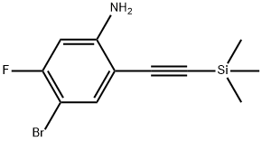4-溴-5-氟-2-[(三甲基硅基)乙炔基]苯胺 结构式
