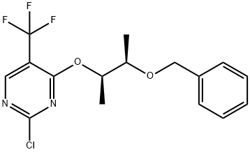 4-[[(2R,3R)-3-(苄氧基)-2-丁基]氧基]-2-氯-5-(三氟甲基)嘧啶 结构式