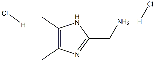 (4,5-二甲基-1H-咪唑-2-基)甲胺二盐酸 结构式