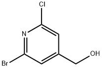 (2-溴-6-氯吡啶-4-基)甲醇 结构式