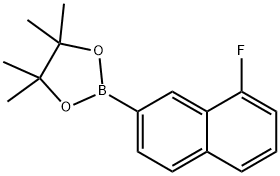 2-(8-氟萘-2-基)-4,4,5,5-四甲基L-1,3,2-二氧硼烷 结构式