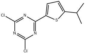 2,4-Dichloro-6-(5-iso-propyl-2-thienyl)-1,3,5-triazine 结构式