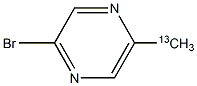 2-bromo-5-(methyl-13C)pyrazine 结构式