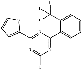 2-Chloro-4-(2-trifluoromethylphenyl)-6-(2-thienyl)-1,3,5-triazine 结构式