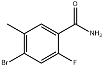 4-溴-2-氟-5-甲基苯甲酰胺 结构式