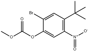 2-BROMO-4-TERT-BUTYL-5-NITROPHENYL METHYL CARBONATE 结构式