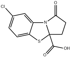 7-氯-2,3-二氢-1-氧代吡咯并[2,1-B]苯并噻唑-3A(1H)-羧酸 结构式