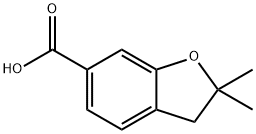 2,2-dimethyl-2,3-dihydro-1-benzofuran-6-carboxylic acid 结构式