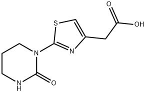 2-[2-(2-氧代-1,3-二嗪-1-基)-1,3-噻唑-4-基]乙酸 结构式