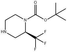 tert-butyl (R)-2-(trifluoromethyl)piperazine-1-carboxylate 结构式