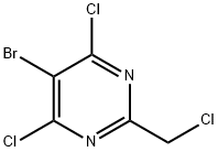 5-bromo-4,6-dichloro-2-(chloromethyl)pyrimidine 结构式