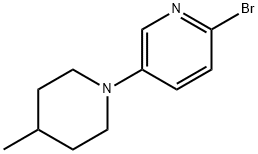 2-Bromo-5-(4-methylpiperidin-1-yl)pyridine 结构式