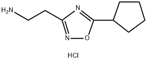 [2-(5-Cyclopentyl-1,2,4-oxadiazol-3-yl)ethyl]-amine hydrochloride 结构式