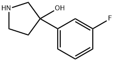 3-(3-氟苯基)吡咯烷-3-醇 结构式