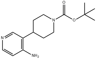 TERT-BUTYL 4-(4-AMINOPYRIDIN-3-YL)PIPERIDINE-1-CARBOXYLATE 结构式