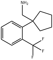 1-(2-三氟甲基苯基)环戊烷甲胺 结构式