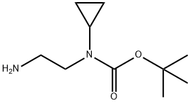 叔丁基N-(2-氨基乙基)-N-环丙基氨基甲酸酯 结构式