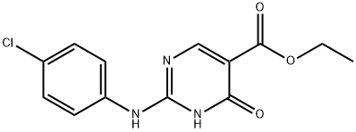 ethyl 2-((4-chlorophenyl)amino)-4-oxo-1,4-dihydropyrimidine-5-carboxylate 结构式