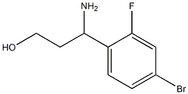 3-氨基-3-(4-溴-2-氟苯基)丙醇 结构式