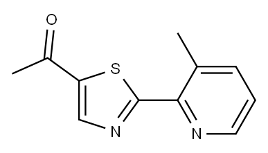 1-[2-(3-methylpyridin-2-yl)-1,3-thiazol-5-yl]ethan-1-one 结构式