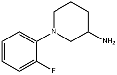 1-(2-氟苯基)哌啶-3-胺 结构式