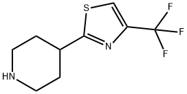 4-[4-(三氟甲基)-1,3-噻唑-2-基]哌啶 结构式