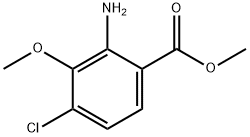 2-氨基-4-氯-3-甲氧基苯甲酸甲酯 结构式