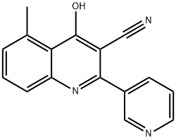 5-methyl-4-oxo-2-pyridin-3-yl-1H-quinoline-3-carbonitrile 结构式