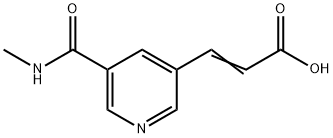 3-(5-(甲基氨基甲酰基)吡啶-3-基)丙烯酸 结构式