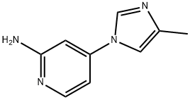 4-(4-METHYL-1H-IMIDAZOL-1-YL)PYRIDIN-2-AMINE 结构式