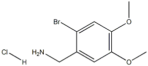 (2-溴-4,5-二甲氧苯基)甲胺盐酸 结构式