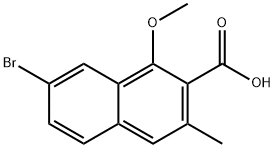 7-bromo-1-methoxy-3-methyl-2-naphthoic acid 结构式