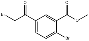 METHYL 2-BROMO-5-(2-BROMOACETYL)BENZOATE 结构式