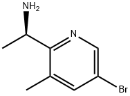 (R)-1-(5-溴-3-甲基吡啶-2-基)乙烷-1-胺 结构式