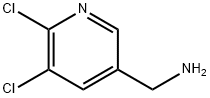(5,6-二氯吡啶-3-基)甲胺 结构式