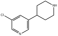 3-Chloro-5-(piperidin-4-yl)pyridine 结构式