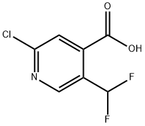 2-氯-5-(二氟甲基)异烟酸 结构式