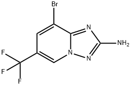 8-溴-6-(三氟甲基)-[1,2,4]三唑并[1,5-A]吡啶-2-胺 结构式