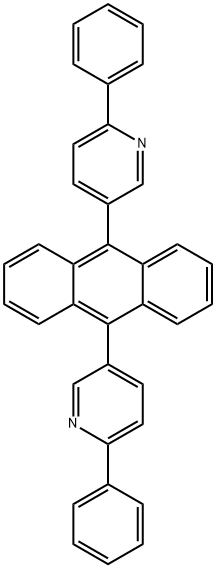 9,10-双(6-苯基吡啶-3-基)蒽 结构式