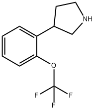 3-[2-(trifluoromethoxy)phenyl]pyrrolidine 结构式