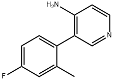 4-AMINO-3-(4-FLUORO-2-METHYLPHENYL)PYRIDINE 结构式