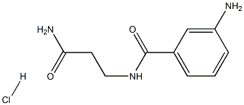 3-[(3-氨基苯基)甲酰氨基]丙酰胺盐酸 结构式