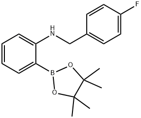 2-(4-氟苄氨基)苯硼酸频哪醇酯 结构式