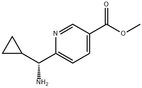 METHYL 6-[(R)-AMINO(CYCLOPROPYL)METHYL]PYRIDINE-3-CARBOXYLATE 结构式