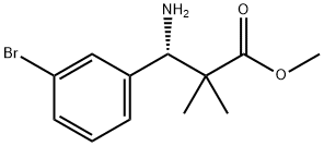 METHYL (3S)-3-AMINO-3-(3-BROMOPHENYL)-2,2-DIMETHYLPROPANOATE 结构式