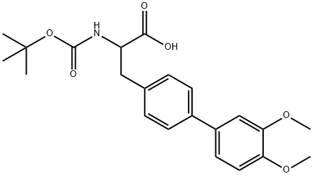 Boc-4-(3,4-dimethoxyphenyl)-DL-phenylalanine 结构式